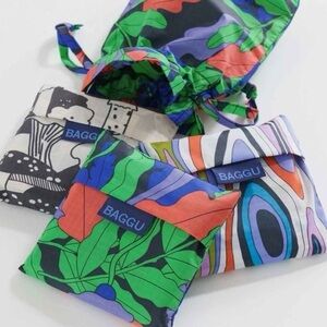 BAGGU Standard Set of 3 Reusable Bags NWT Forest Floor